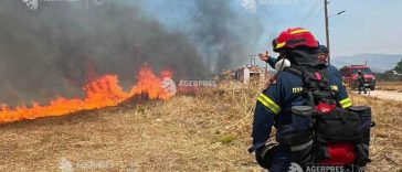 Incendii în Grecia: Situație ‘extrem de dificilă’ din cauza vântului violent (GALERIE FOTO)