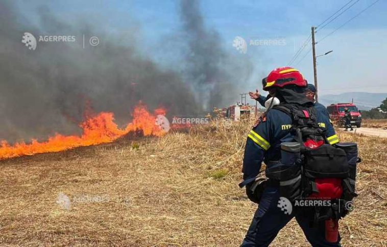 Incendii în Grecia: Situație ‘extrem de dificilă’ din cauza vântului violent (GALERIE FOTO)
