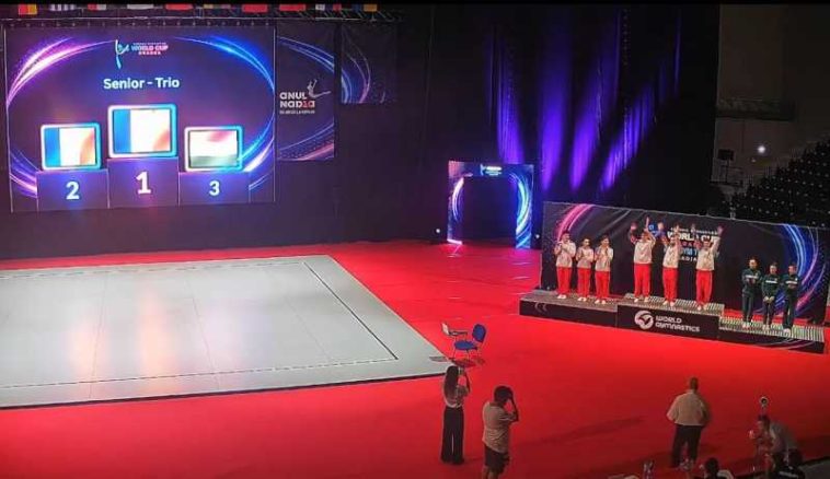 Gimnastică aerobică: Trei medalii de aur și două de argint pentru români, la Cupa Mondială de la Oradea