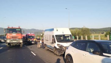 Sibiu: Accident în lanț pe A1, în localitatea Cristian; circulația dinspre Șebeș este îngreunată