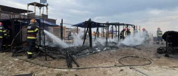 Constanța: Incendiu la un beach bar de pe Faleza Nord