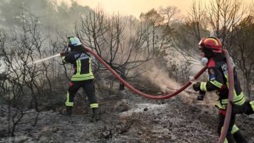 IGSU: Pompierii români continuă misiunile în Grecia; au intervenit în regiunea Attica pentru lichidarea unui incendiu