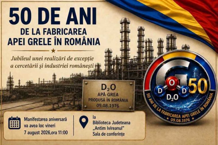Vâlcea: Împlinirea a 50 de ani de la producerea apei grele în România, marcată de cercetători la Biblioteca Județeană