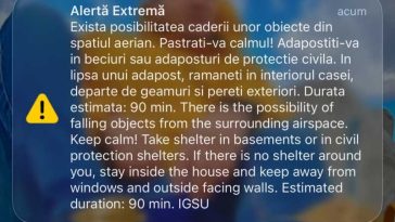 Tulcea: Un nou mesaj RO-ALERT pentru populația din zona de nord a județului