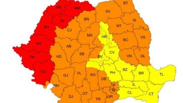 Cod roșu de caniculă în șapte județe; Cod portocaliu în trei sferturi din țară, până vineri dimineața