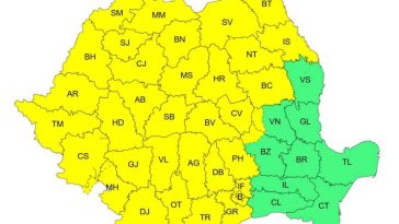 Cod galben de vreme călduroasă în 12 județe, în zilele următoare