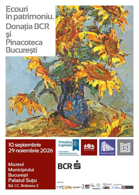 Expoziția ‘Ecouri în patrimoniu. Donația BCR și Pinacoteca București’ – din septembrie, la Palatul Suțu