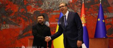 Zelenski a discutat cu Vucic în prima sa vizită în Serbia, o țară aliată a Rusiei