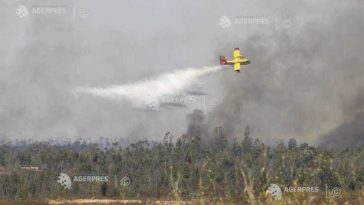 Un incendiu forestier activ în sud-vestul Spaniei s-a extins pe 4.000 de hectare