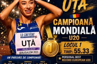 Atletism: Alexandra Ștefania Uță, medaliată cu aur la Mondialele U20 în proba de 400 m garduri