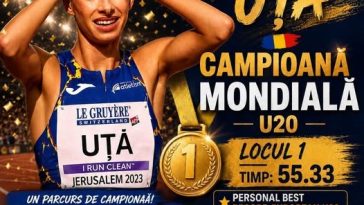 Atletism: Alexandra Ștefania Uță, medaliată cu aur la Mondialele U20 în proba de 400 m garduri