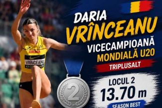 Atletism: Daria Vrînceanu a câștigat argintul la triplusalt, la Mondialele Under-20