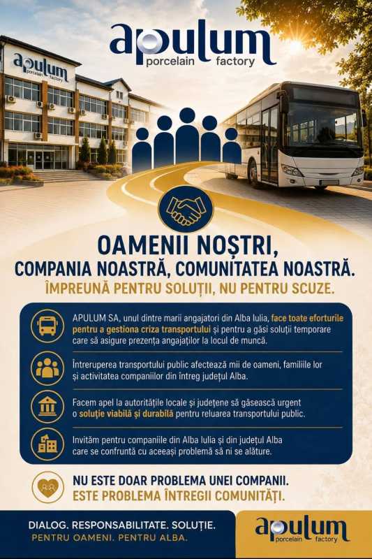 Oprirea transportului public în Alba Iulia și în zona limitrofă afectează activitatea fabricilor