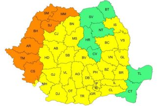 Cod portocaliu de caniculă în Caraș-Severin, Timiș, Arad, Bihor, Satu Mare, Sălaj și Maramureș, până miercuri dimineața