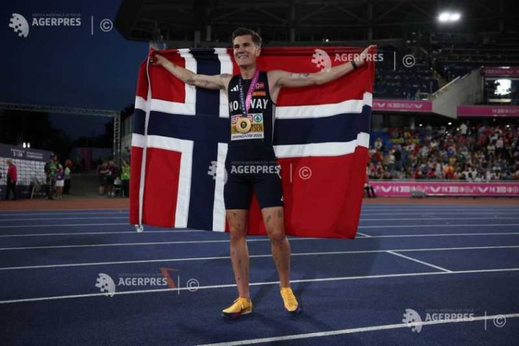 Atletism: Norvegianul Jakob Ingebrigtsen, campion european în proba de 5.000 m