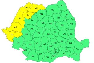 Cod galben de temperaturi ridicate și disconfort termic, duminică, în șase județe din vestul țării