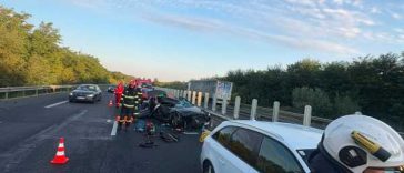 Sibiu: Accident cu patru persoane rănite pe Autostrada A1, în apropiere de Săliște