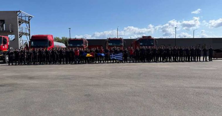 IGSU: Un nou contingent de pompieri români a preluat misiunea din Grecia