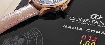 Mureș: Ceas personalizat pentru Nadia Comăneci cu primul 10 olimpic, creat de un artizan independent de ceasuri mecanice