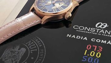 Mureș: Ceas personalizat pentru Nadia Comăneci cu primul 10 olimpic, creat de un artizan independent de ceasuri mecanice