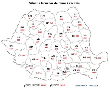 Peste 30.300 de locuri de muncă vacante la nivel național; 140 posturi disponibile în Spațiul Economic European