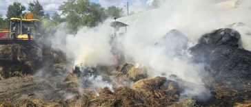 Botoșani: Zece tone de furaje au ars în urma unui incendiu, în localitatea Rediu