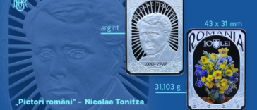 BNR lansează luni prima monedă în formă de tablou, colorată, din argint, din seria ‘Pictori români’