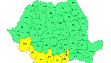 ANM: Atenționări Cod galben de caniculă în opt județe și în București, luni și marți