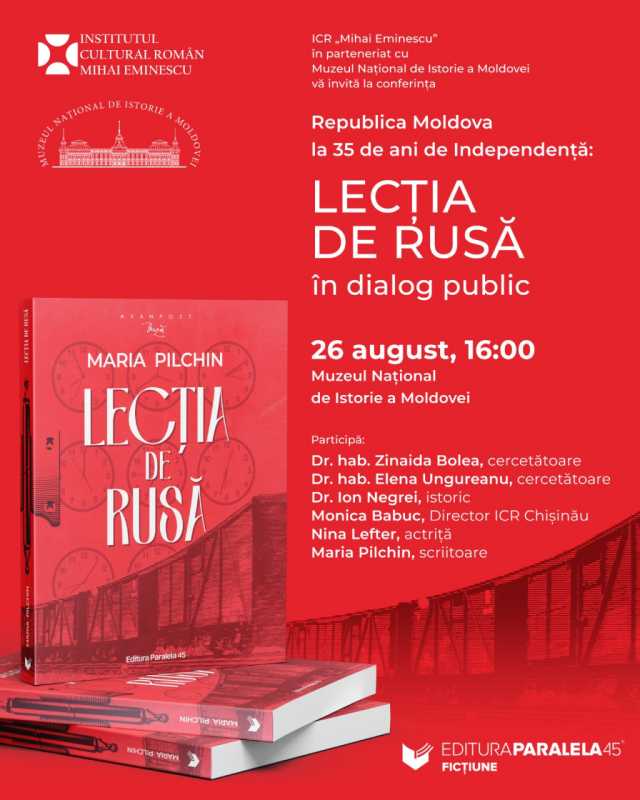 Eveniment dedicat aniversării a 35 de ani de la proclamarea Independenței Republicii Moldova, organizat miercuri de ICR Chișinău