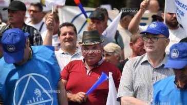 Proteste în fața Ministerului Muncii pentru creșterea salariului minim de la 1 ianuarie 2027