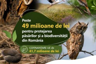 Ministerul Mediului a semnat un contract de peste 49 milioane de lei pentru protejarea păsărilor și a biodiversității