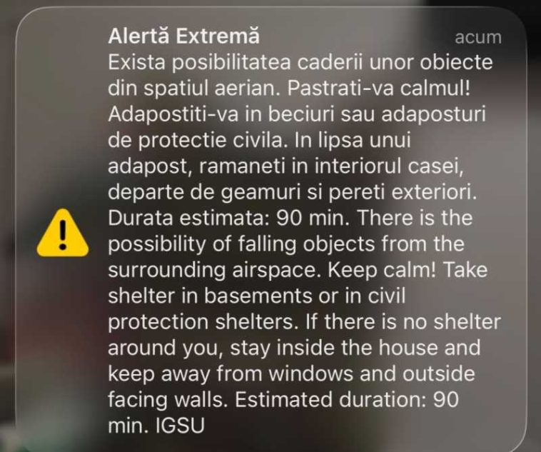 Tulcea: Un nou mesaj Ro-Alert către populație, pe fondul războiului din Ucraina