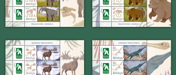 Noua emisiune de mărci poștale ‘Animale preistorice’ – de joi, în magazinele Romfilatelia