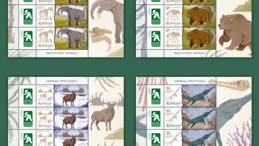 Noua emisiune de mărci poștale ‘Animale preistorice’ – de joi, în magazinele Romfilatelia