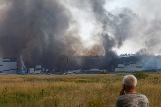 #Ucraina: Forțele ruse au efectuat un atac cu drone în plină zi, la periferia Kievului