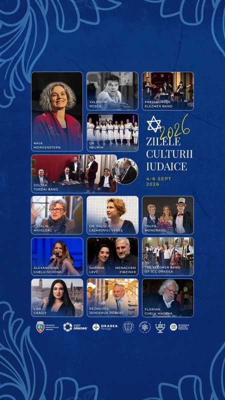 Bihor: Zilele Culturii Iudaice în perioada 4 – 6 septembrie, la Oradea, cu teatru, muzică și tradiții