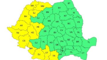 Meteorologi: Cod galben de caniculă pe raza a 13 județe, luni