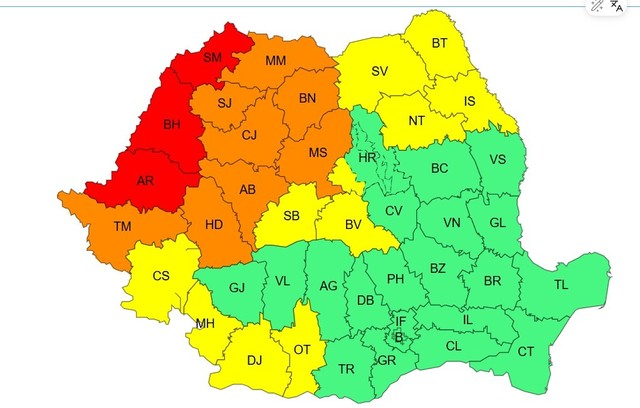 Valul de caniculă se extinde şi se înteţeşte – Cod roşu emis pentru judeţele judeţele Satu Mare, Bihor şi Arad / Temperaturile vor depăşi 40 de grade / Avertizări cod galben şi cod portocaliu