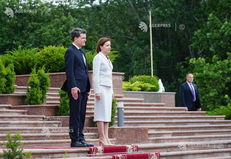 Nicușor Dan, la Chișinău; a fost primit de Maia Sandu la Palatul Prezidențial