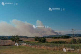Grecia/ Incendiul din Halkidiki, care a condus la evacuarea a aproape 500 de persoane, adus sub control de pompieri