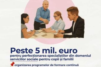 Apel de proiecte de peste cinci milioane de euro pentru programe de formare continuă în domeniul serviciilor sociale