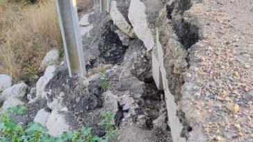 Botoșani: O porțiune din DN 29D s-a surpat la mai puțin de trei ani de la modernizarea drumului