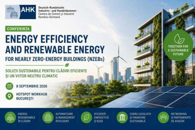 AHK Romania organizează, marți, o conferință pe tema eficienței energetice