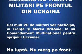 Administrația Prezidențială: România nu trimite trupe combatante în Ucraina; prioritatea este apărarea cetățenilor noștri