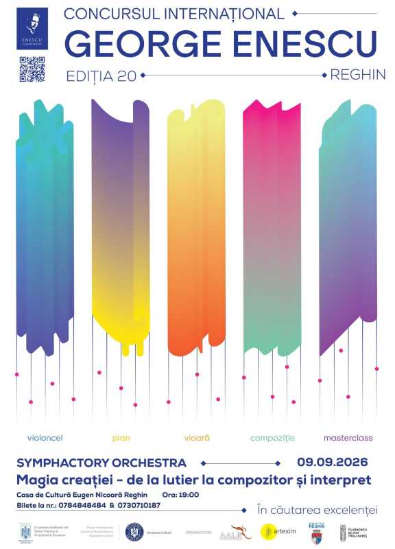 Mureș: Concert Symphactory Orchestra la Reghin, în cadrul Concursului Internațional ‘George Enescu’