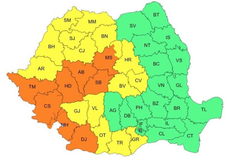 ANM: Vreme caniculară în jumătate din țară, până vineri seara; Cod portocaliu, în opt județe