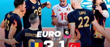 Volei masculin: România a învins Turcia și s-a calificat în optimile Campionatului European