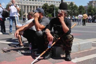 Violențe la protestul protestul ciobanilor din Piața Victoriei