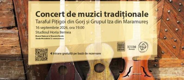 Concert de muzici tradiționale, la Muzeul Național al Țăranului Român