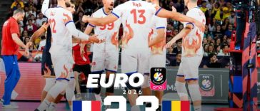 Volei masculin: România a învins campioana olimpică Franța (3-2), la Campionatul European